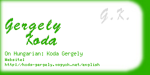 gergely koda business card